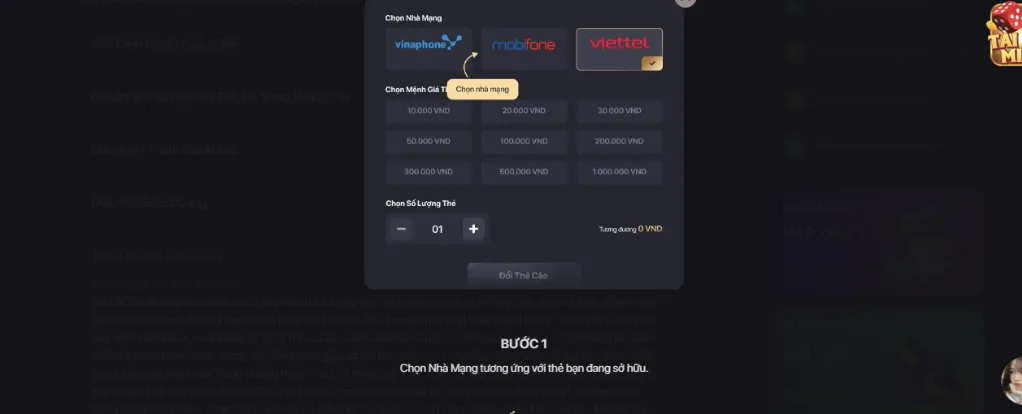 Qua Thẻ Cào