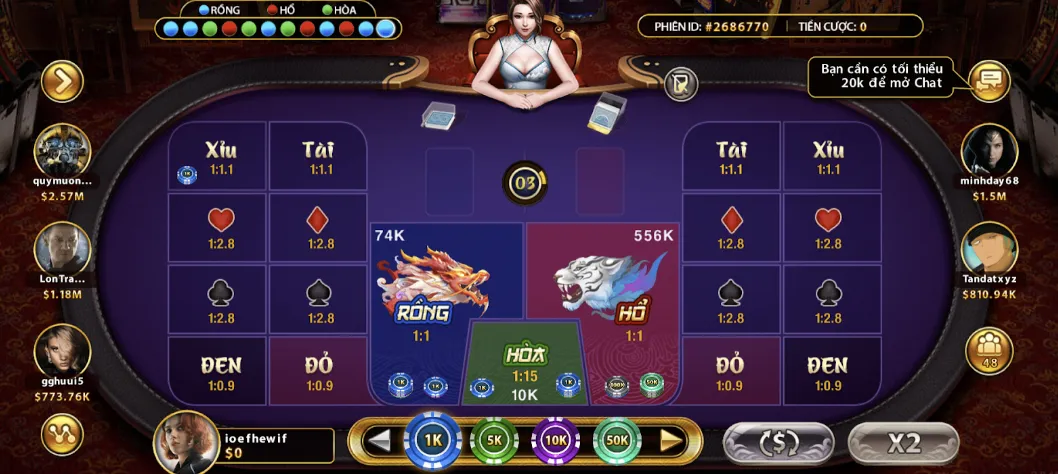 Mẹo tham gia Rồng Hổ bách chiến bách thắng tại Five88